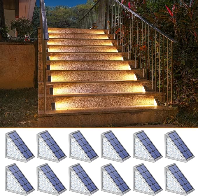 Solar-Powered Stair Lights